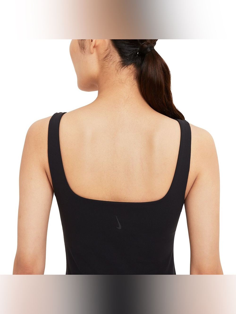 Nike Yoga Luxe Black Tank Top with Shelf Bra, Medium